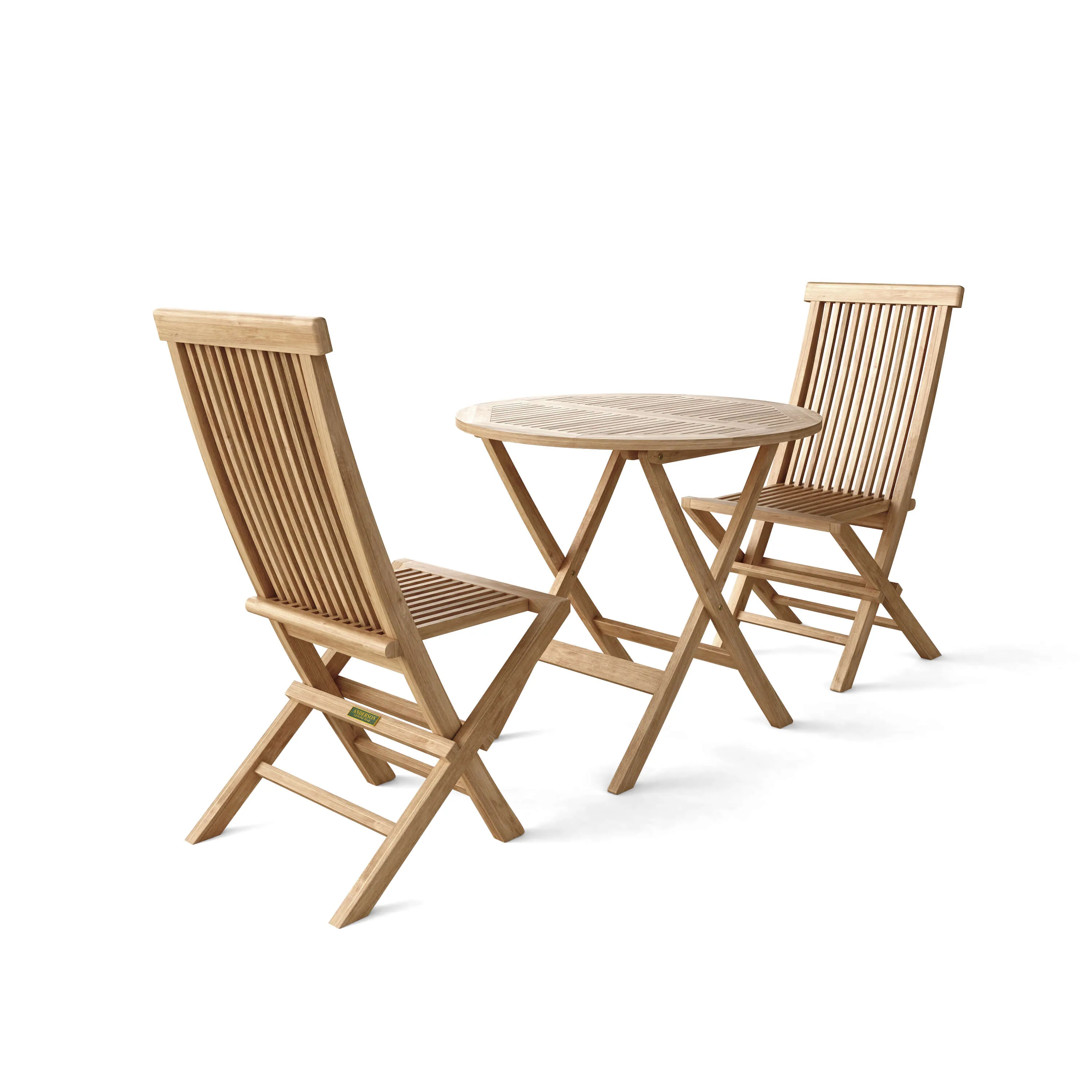 Foldable Windsor Classic 3-Piece Bistro Set, Crafted In Teak & Easily Stored, Arrives Fully Assembled In 3-9 Working Days.