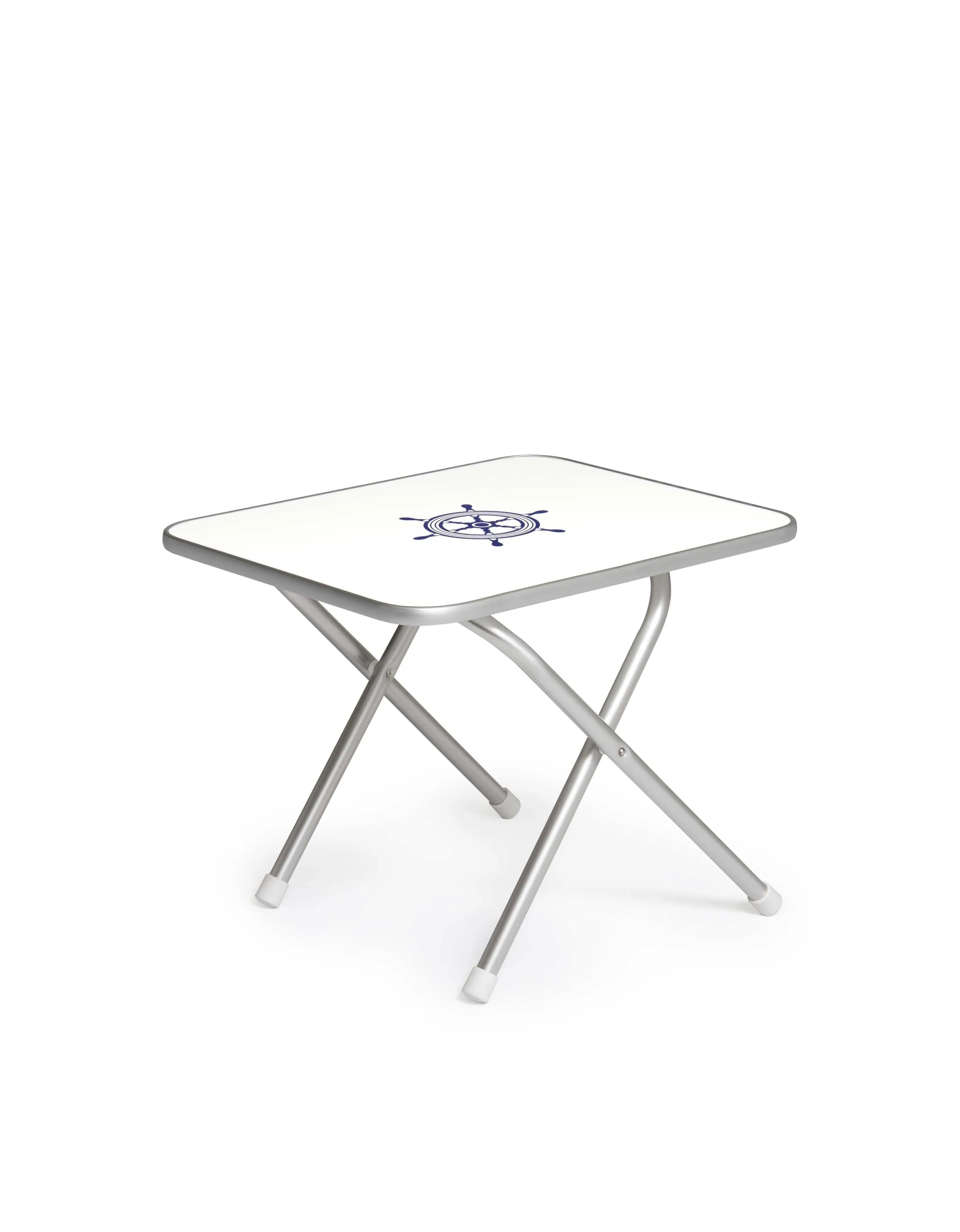 Folding Aluminum and Melamine Top Boat Table 48 x 59 x 49 cm-M500