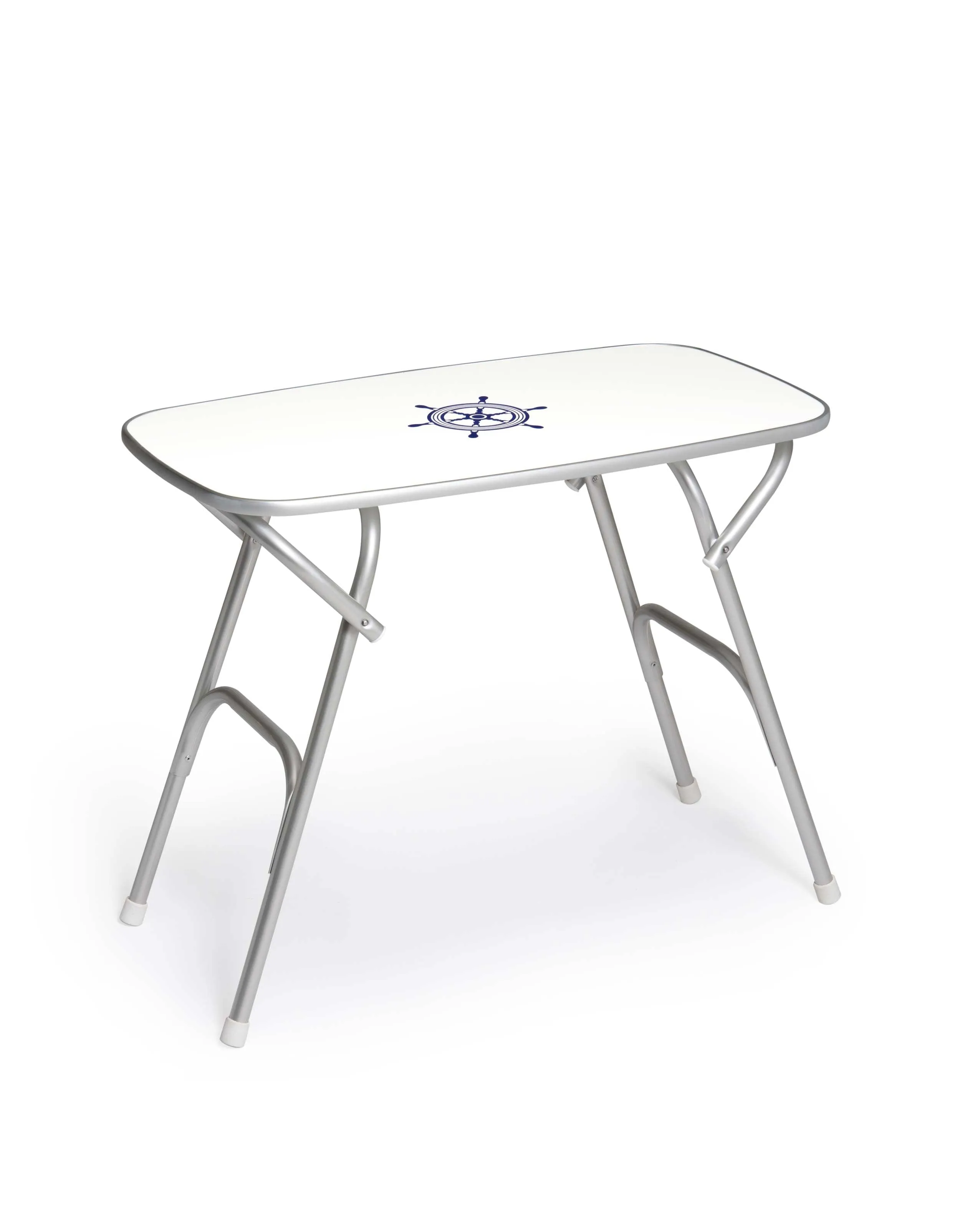 Folding Aluminum and Melamine Top Boat Table 50.5 x 89 x 70 cm-M250H