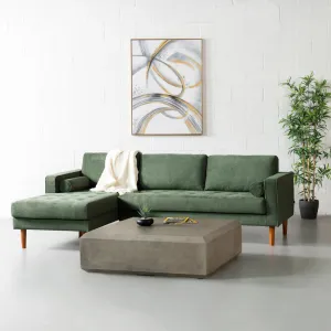 FONDA - Green Fabric Sectional Sofa - Right