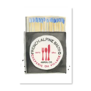 French Alpine Bistro Aspen Matchbook