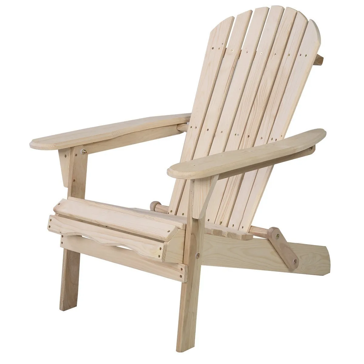 Giantex New Outdoor Foldable Fir Wood Adirondack Chair Patio Deck Garden Furniture &iexcl;&shy; (wood)