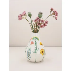 Gisela Graham 22.5cm Floral Ceramic Vase