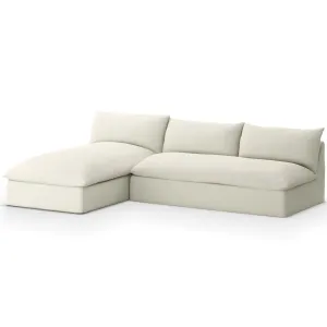 Grant Outdoor 2 Piece Sectional, Faye Cream