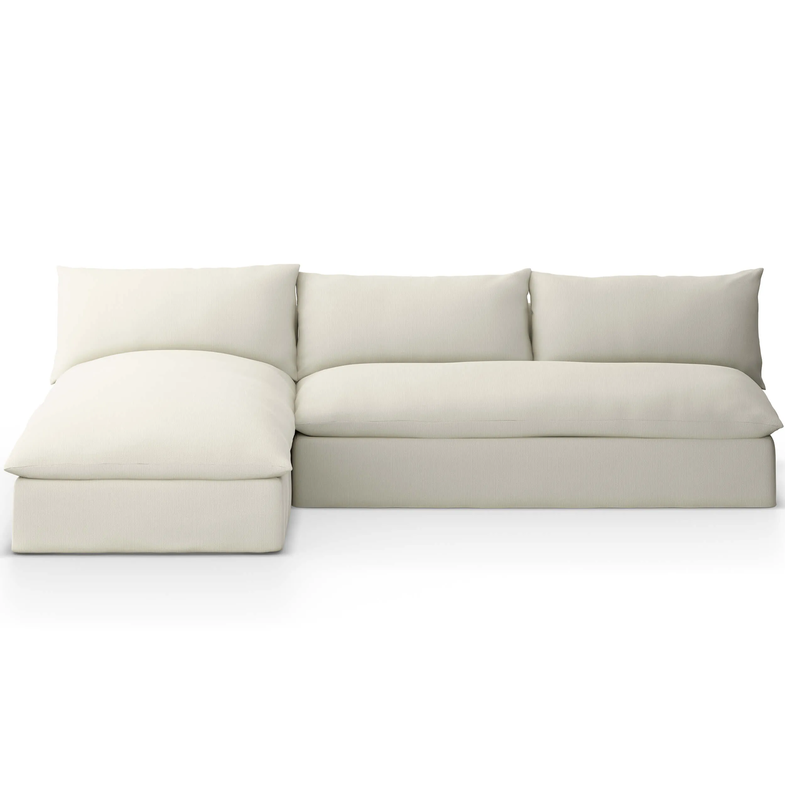 Grant Outdoor 2 Piece Sectional, Faye Cream