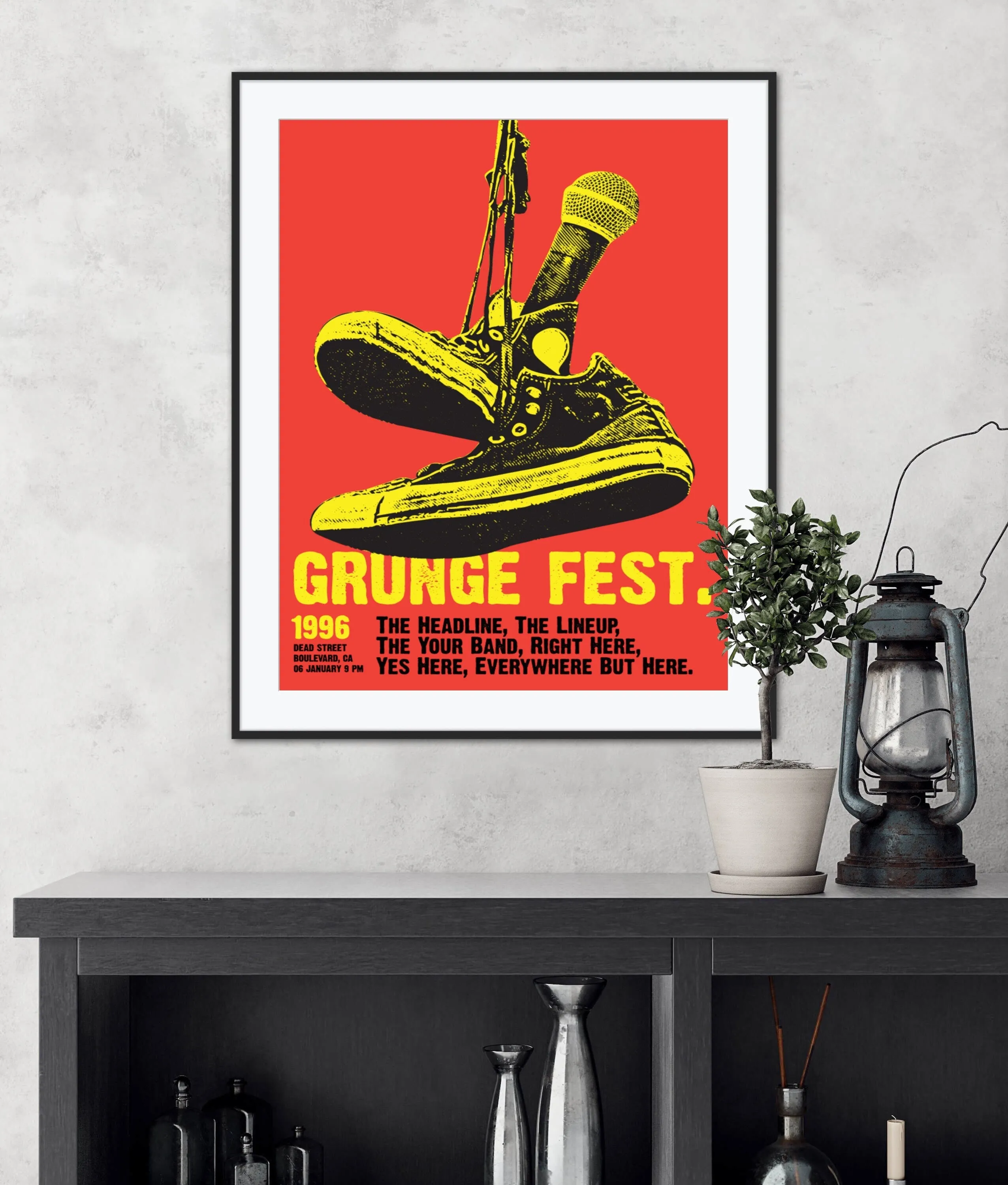 Grunge Poster PRINTABLE WALL ART, Alternative Home Décor, Concert Poster, Black Red Wall Decor, Personalized Gifts, Y2K Decor, Dorm Room Essentials