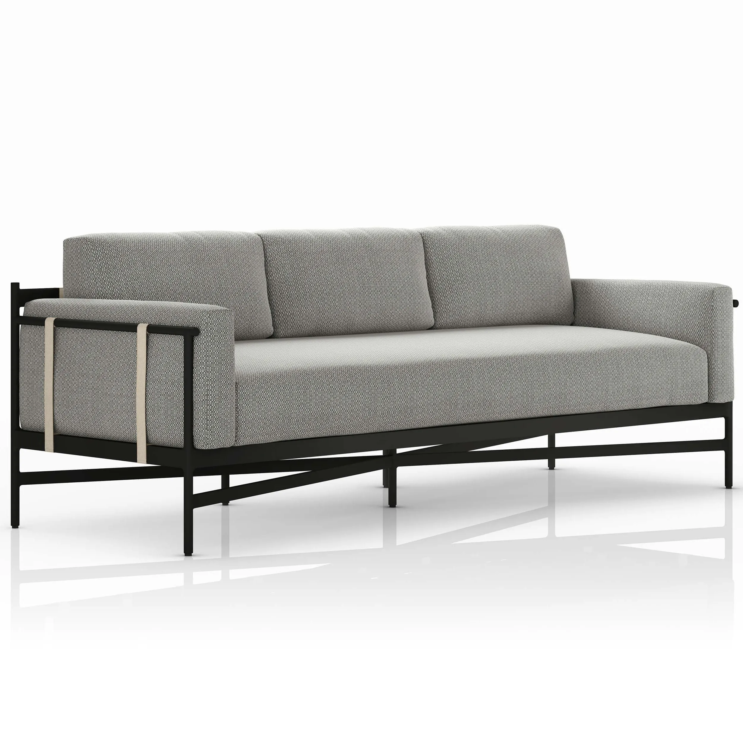 Hearst 99" Outdoor Sofa, Faye Ash