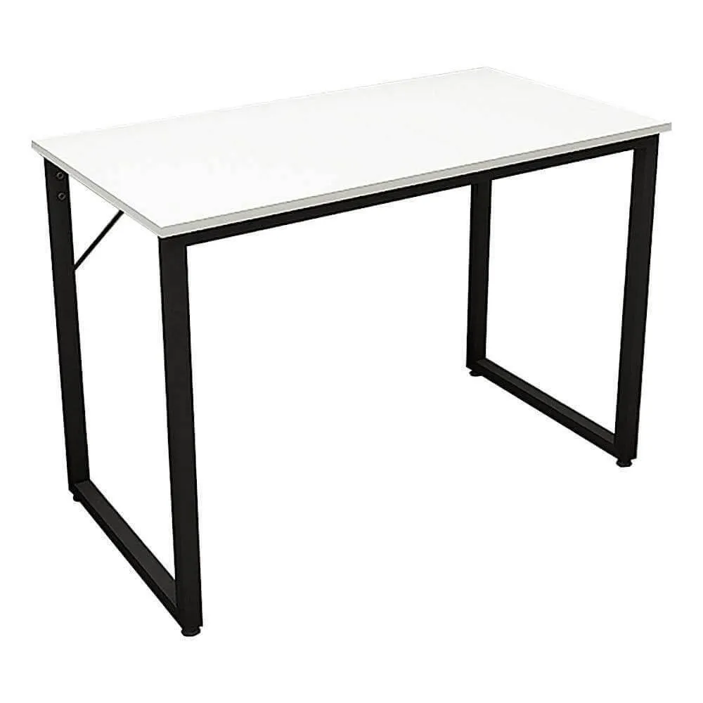 Helios T100 Modern Study Computer Desk, Frosty White