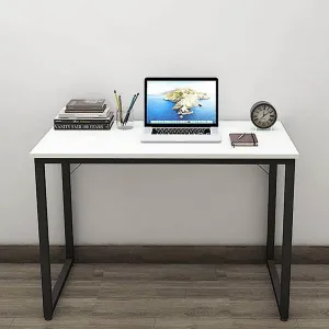 Helios T100 Modern Study Computer Desk, Frosty White