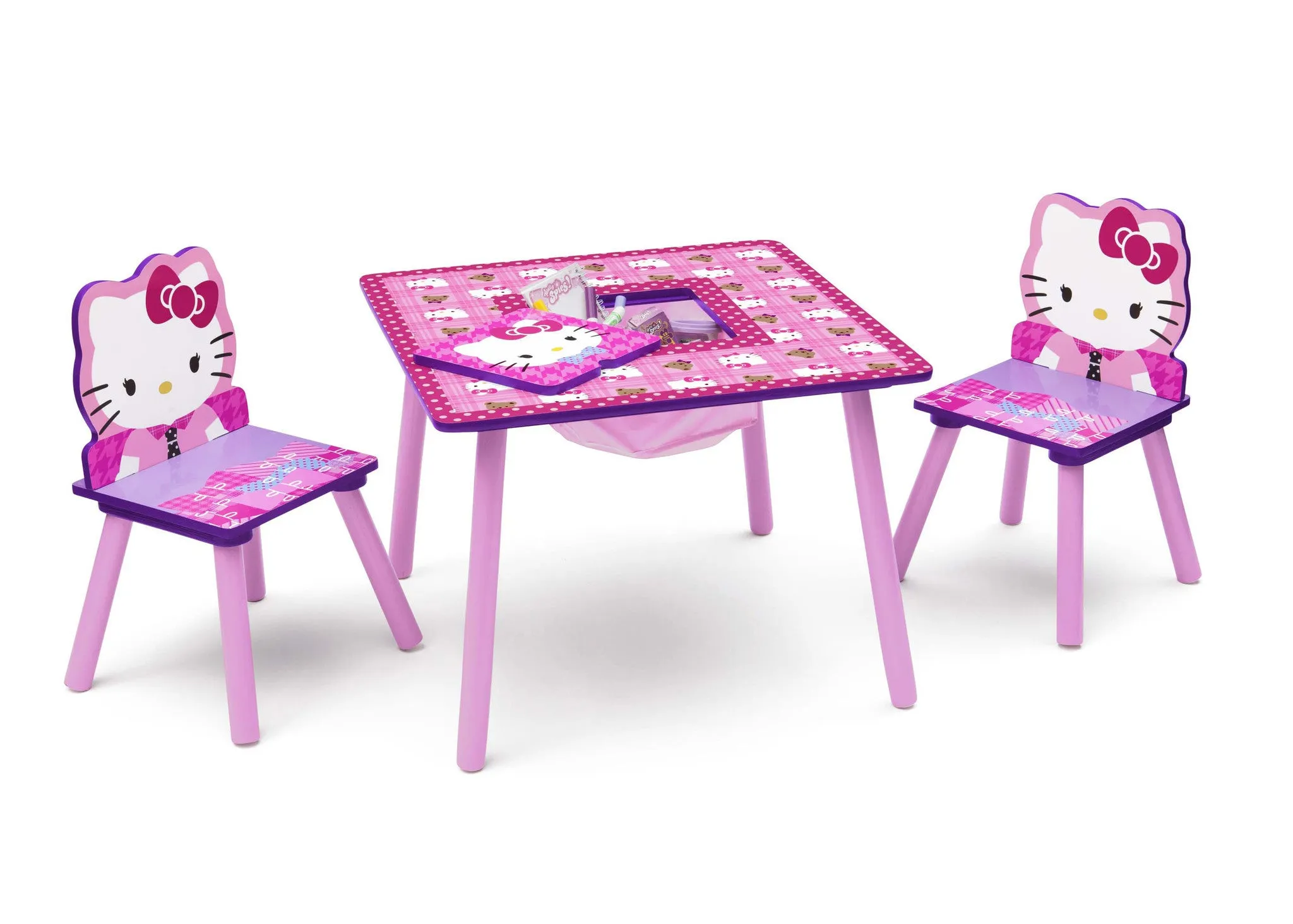 Hello Kitty Table & Chair Set with Storage