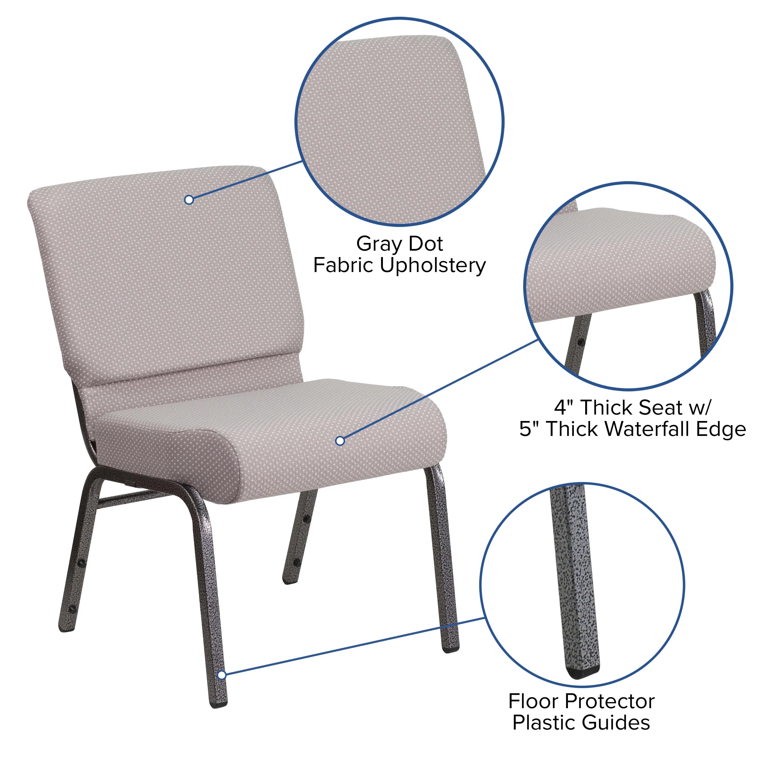 HERCULES Series 21''W Stacking Church Chair