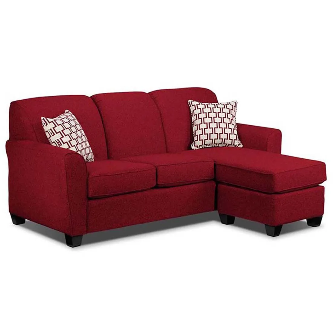 Holden 3 Seater L Shape Sofa With Ottoman For Living Room