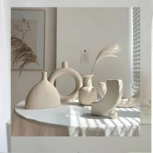 Ivory Elegance Vases