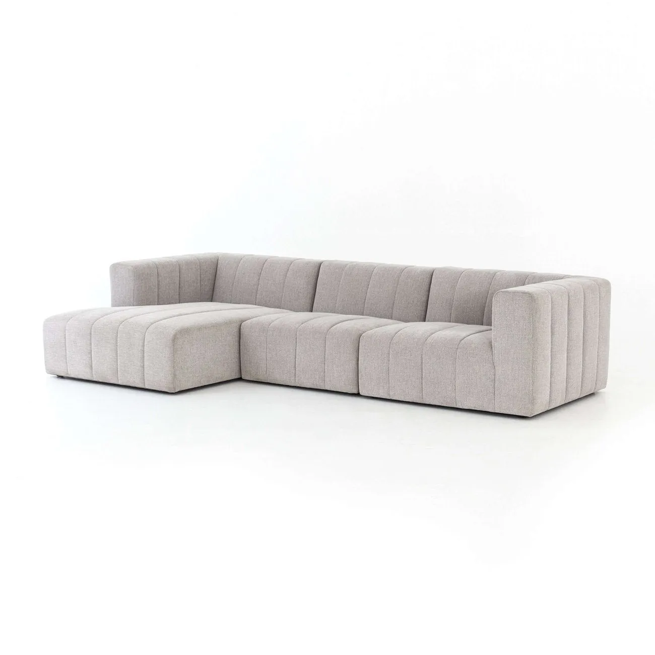 Jerry 4 Seater L Shape Fabric Sofa - Grey