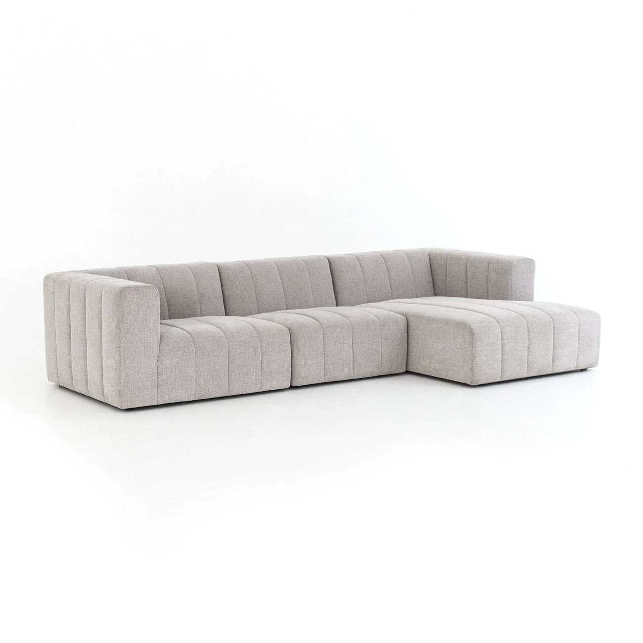 Jerry 4 Seater L Shape Fabric Sofa - Grey