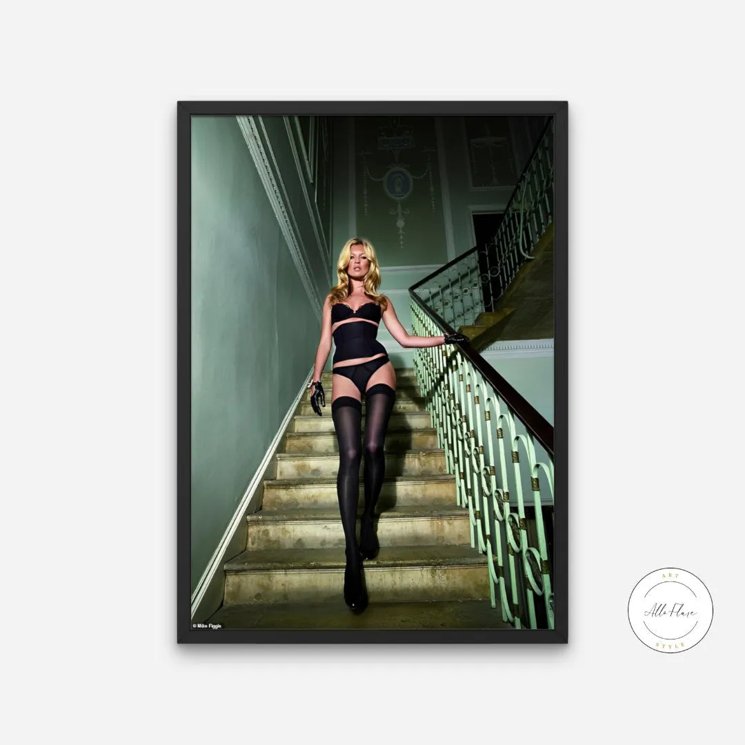 Kate Moss Print PRINTABLE WALL ART, Fashion Photography, Fashion Wall Decor, High-Profile Supermodel, Fashion Icon, Glam Decor