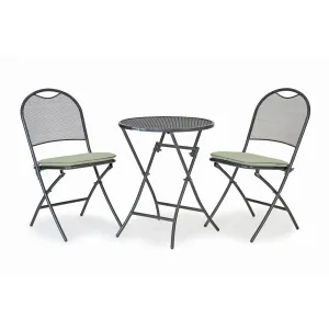 Kettler Iron Grey Caffe Roma 2-Seater Bistro Garden Furniture Set - Sage