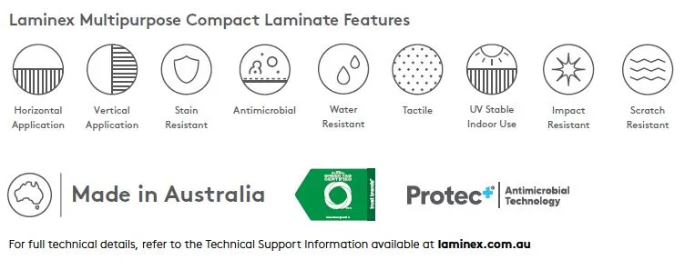 Laminex Multipurpose (13mm) Compact Laminate Table Tops