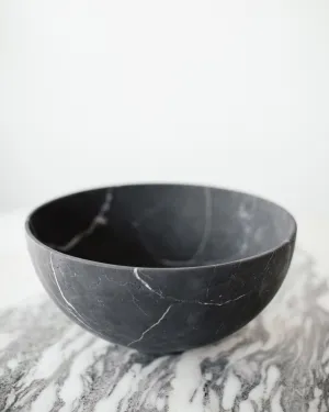 Large Artisanal Bowl in Black Marble