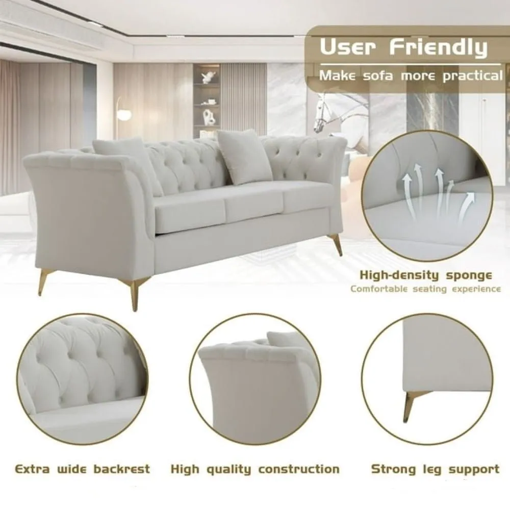 Levi 3 Seater Fabric sofa for Living Room