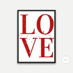 Love Typography Poster PRINTABLE WALL ART, Valentines Day Poster, Love Wall Art, Valentine'S Day Wall Decor