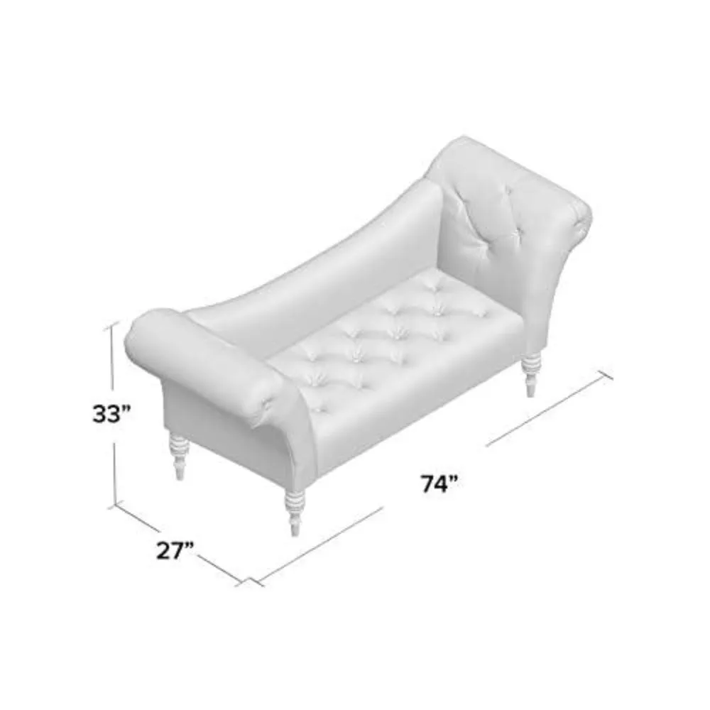 Loveseat Quilted Suede Lounger