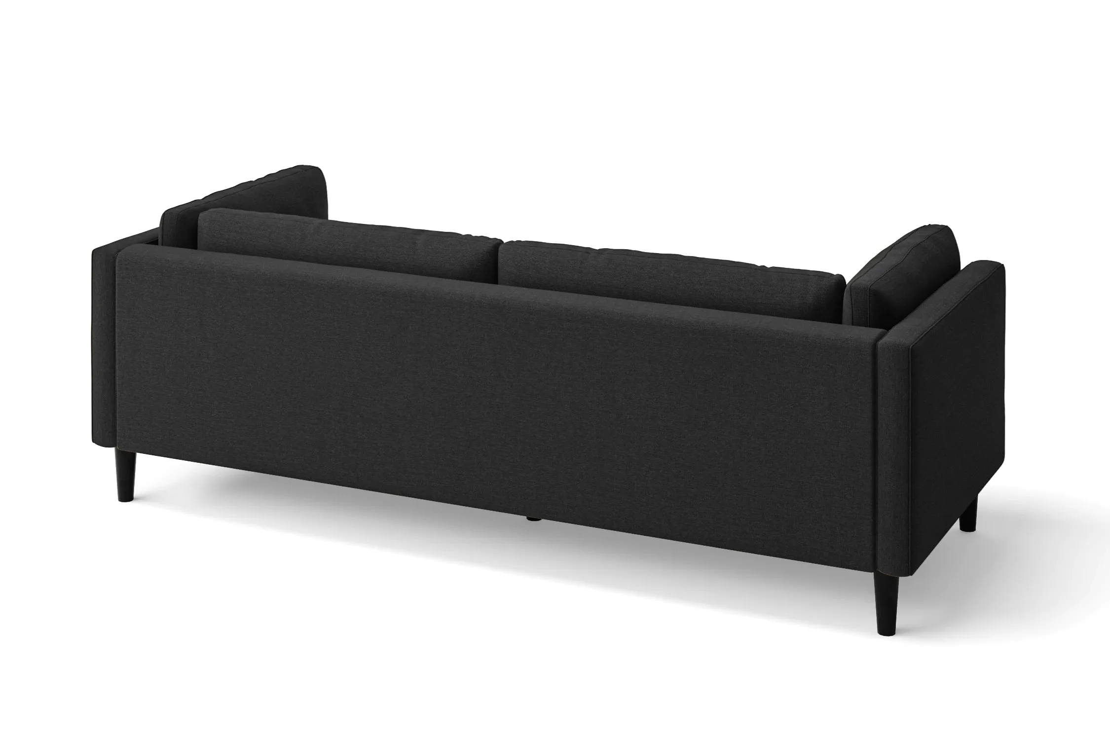 Matera 3 Seater Sofa Black Linen Fabric