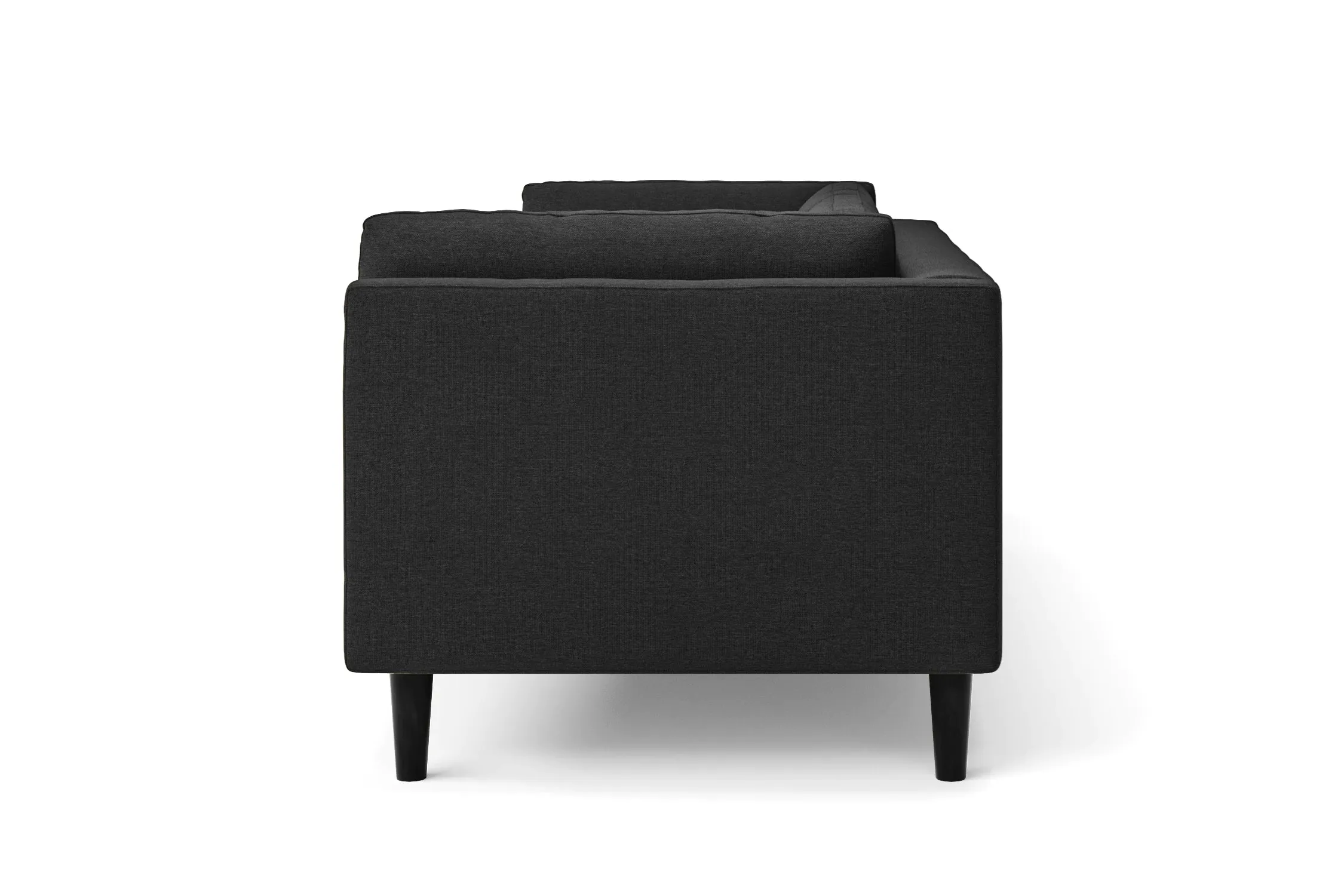 Matera 3 Seater Sofa Black Linen Fabric