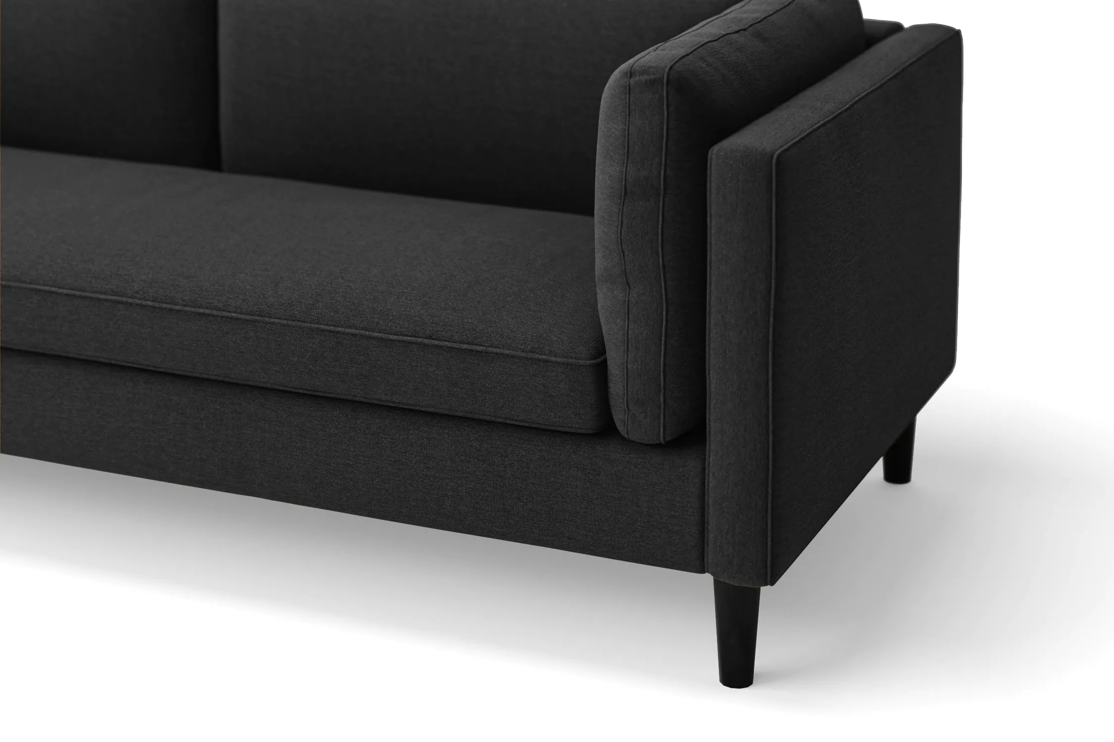 Matera Armchair Black Linen Fabric