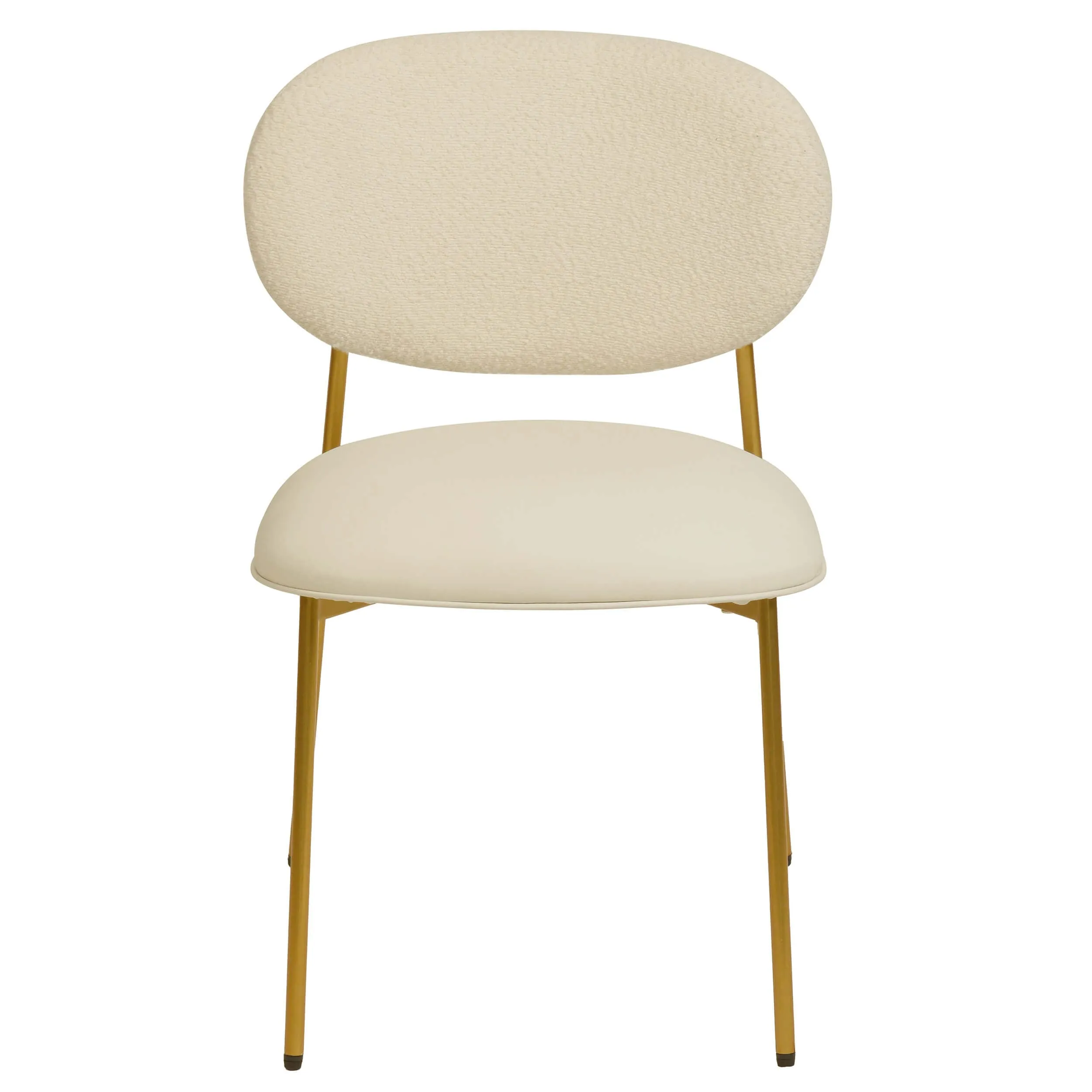 McKenzie Boucle Dining Chair, Cream, Set of 2