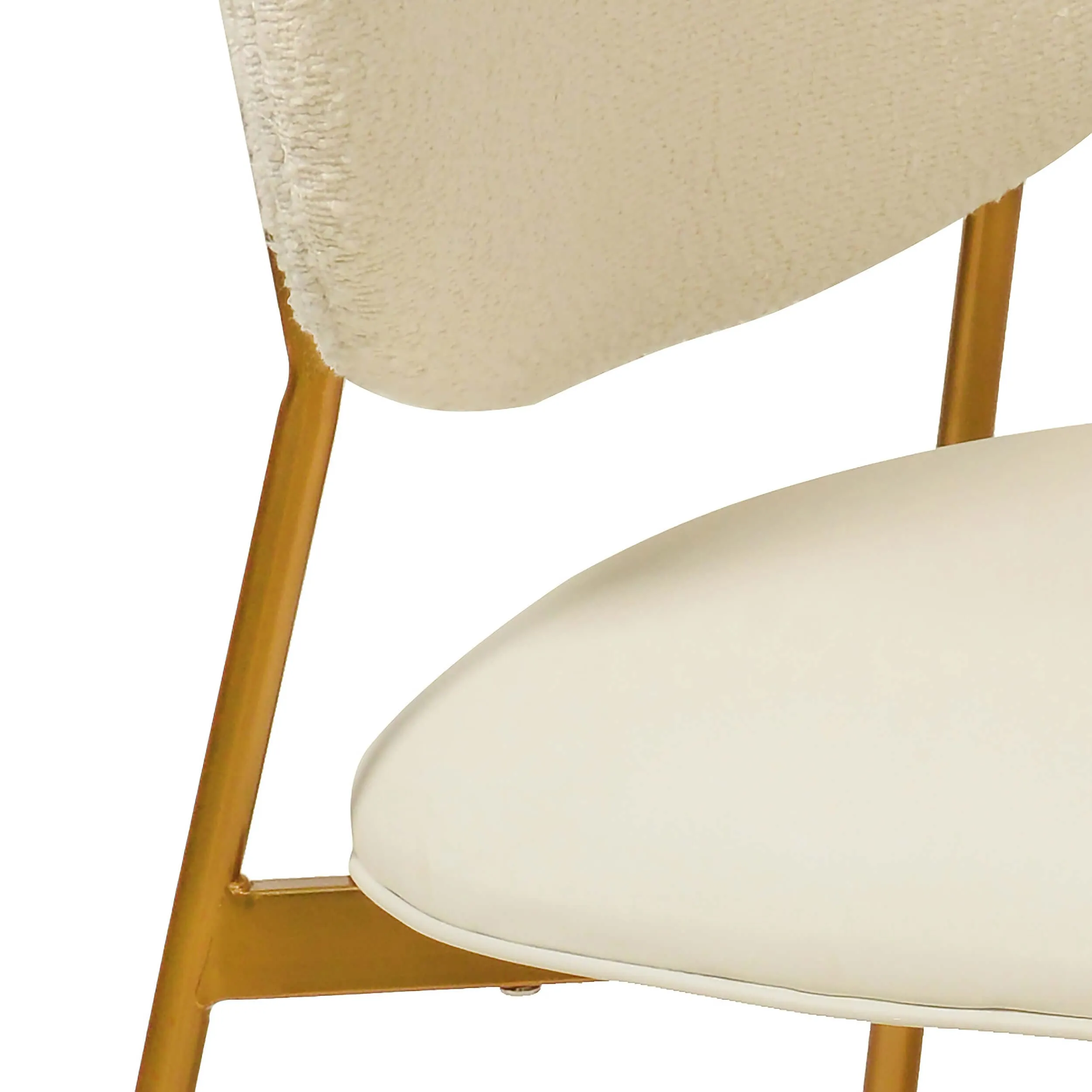 McKenzie Boucle Dining Chair, Cream, Set of 2