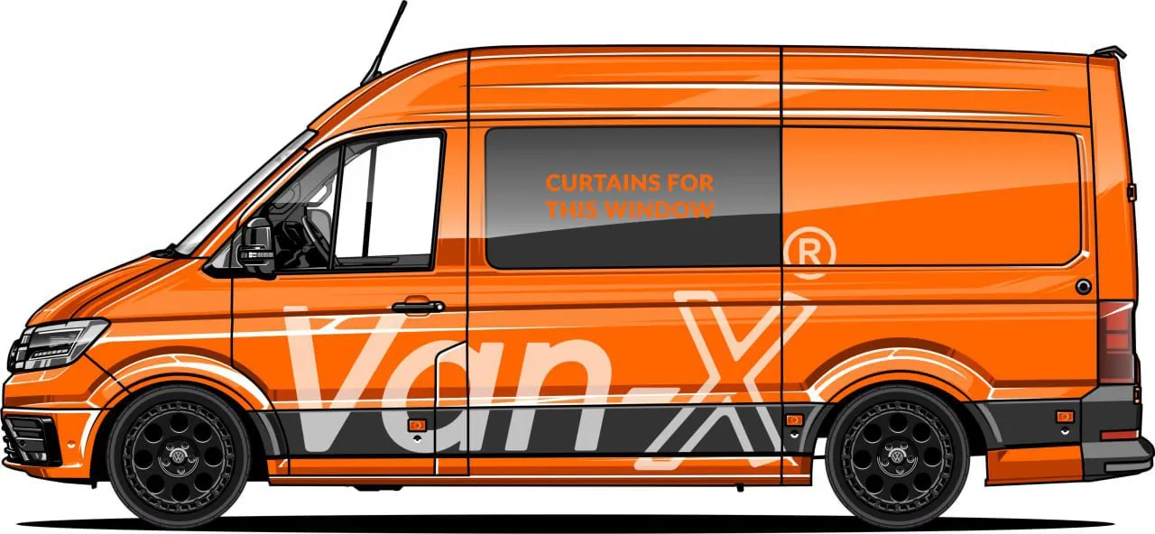 Mercedes Sprinter Premium Window Curtains - Black/Grey - CREATE YOUR OWN BUNDLE! Van-X