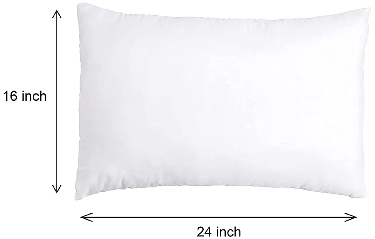 Microfiber Extra Soft White Pillows | Pillows for Sleeping White - Set of 2 (Size - 16x24 Inches Or 40x60 cm) Pack of 2 | White Microfiber A-02