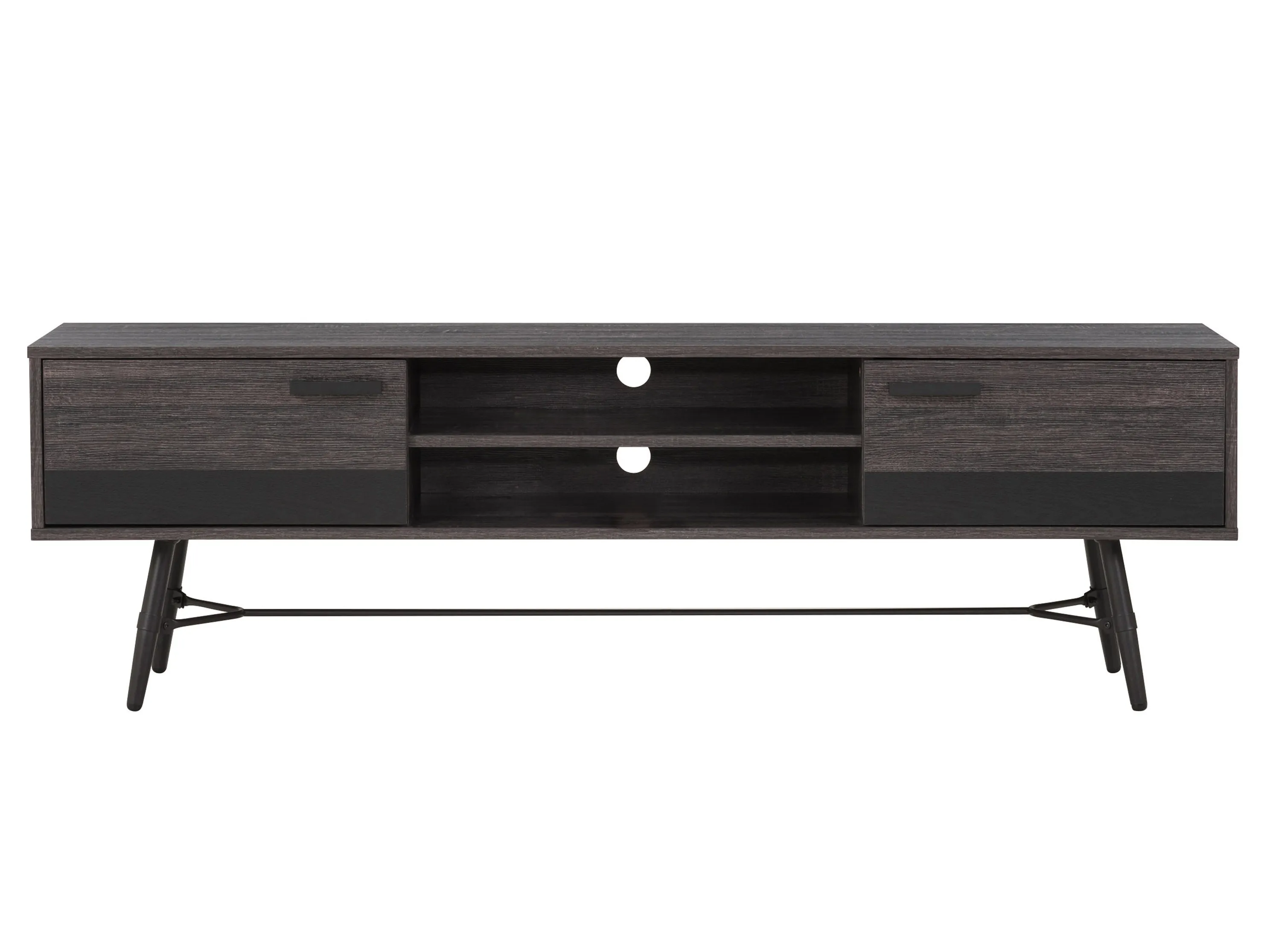 Mid Century Modern TV Stand, TVs up to 85" - Dark Grey