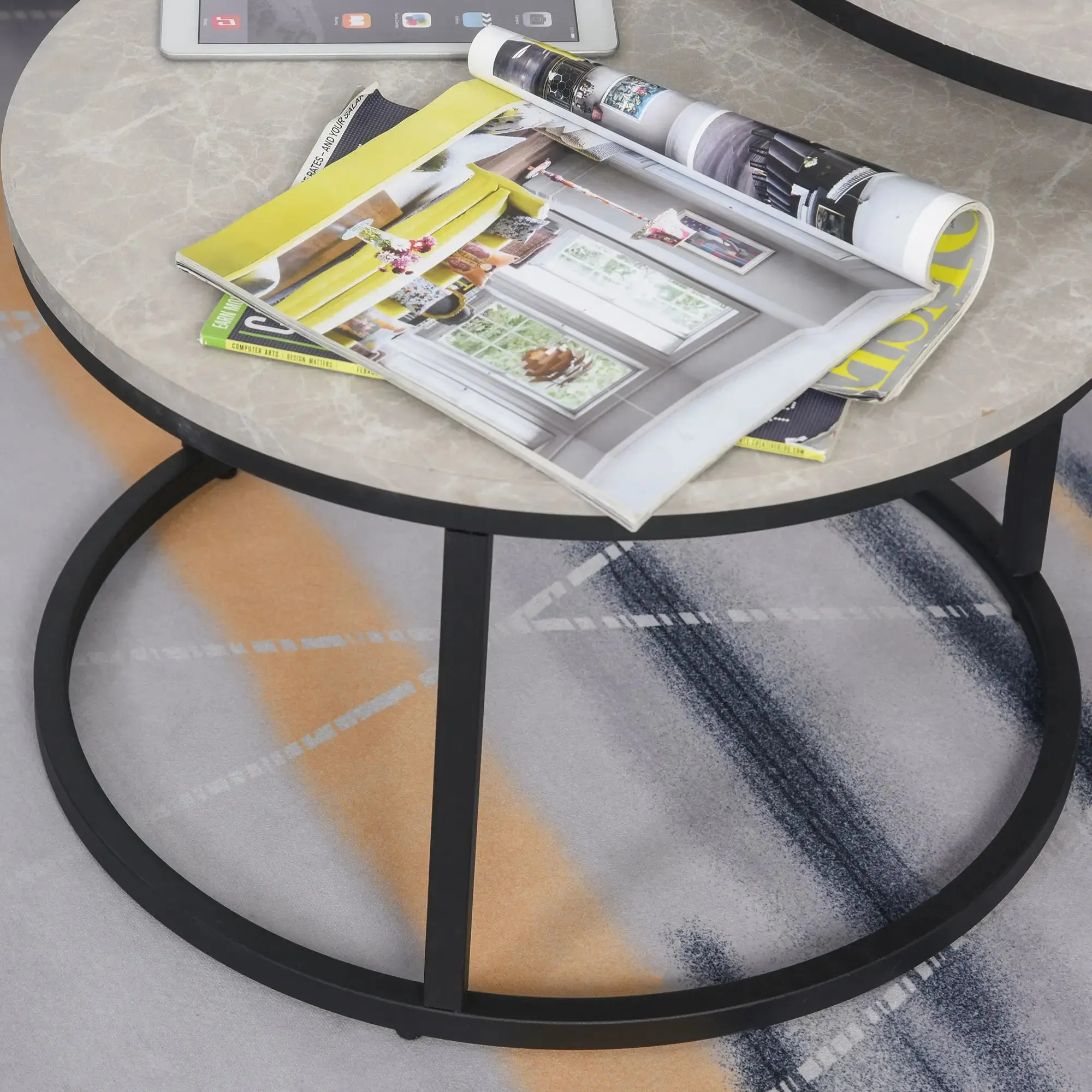 Modern Nesting Coffee Tables (Set of 2) - Available in 3 Colours