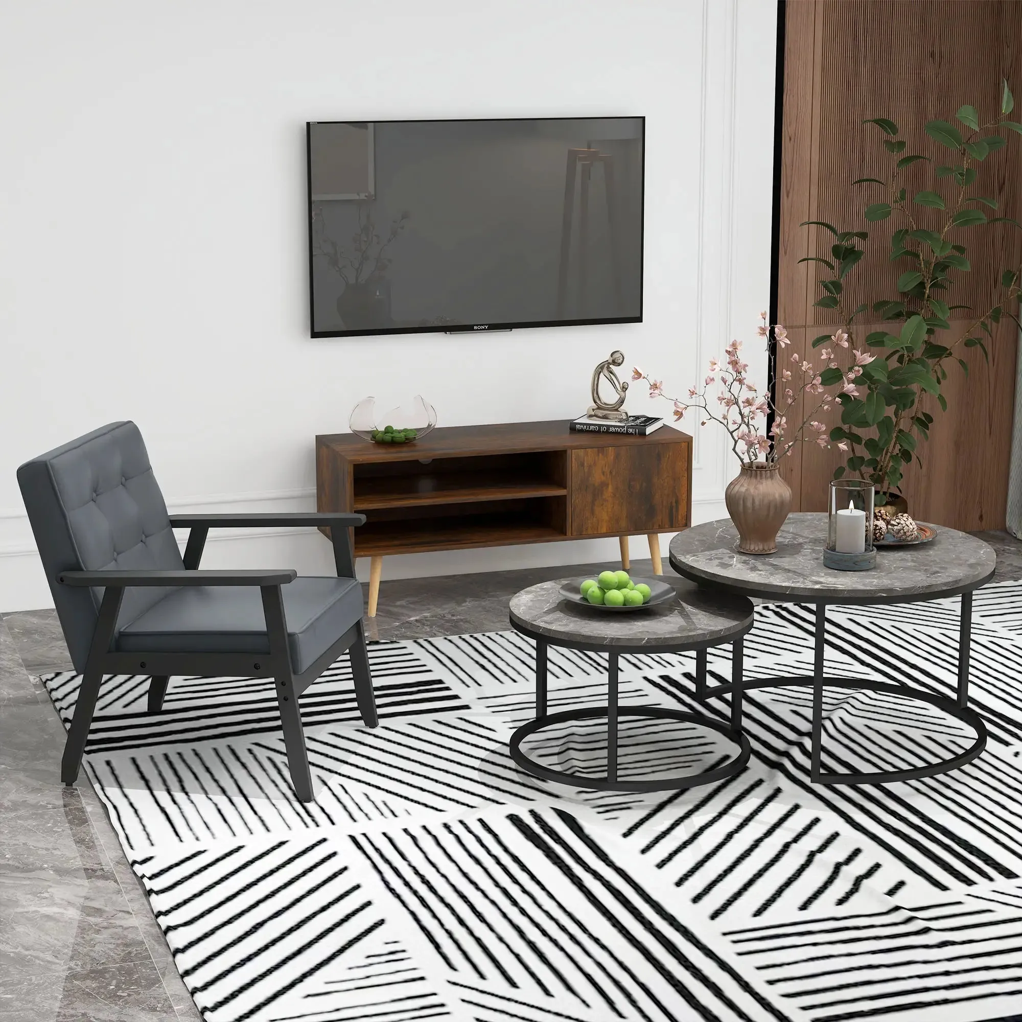 Modern Nesting Coffee Tables (Set of 2) - Available in 3 Colours