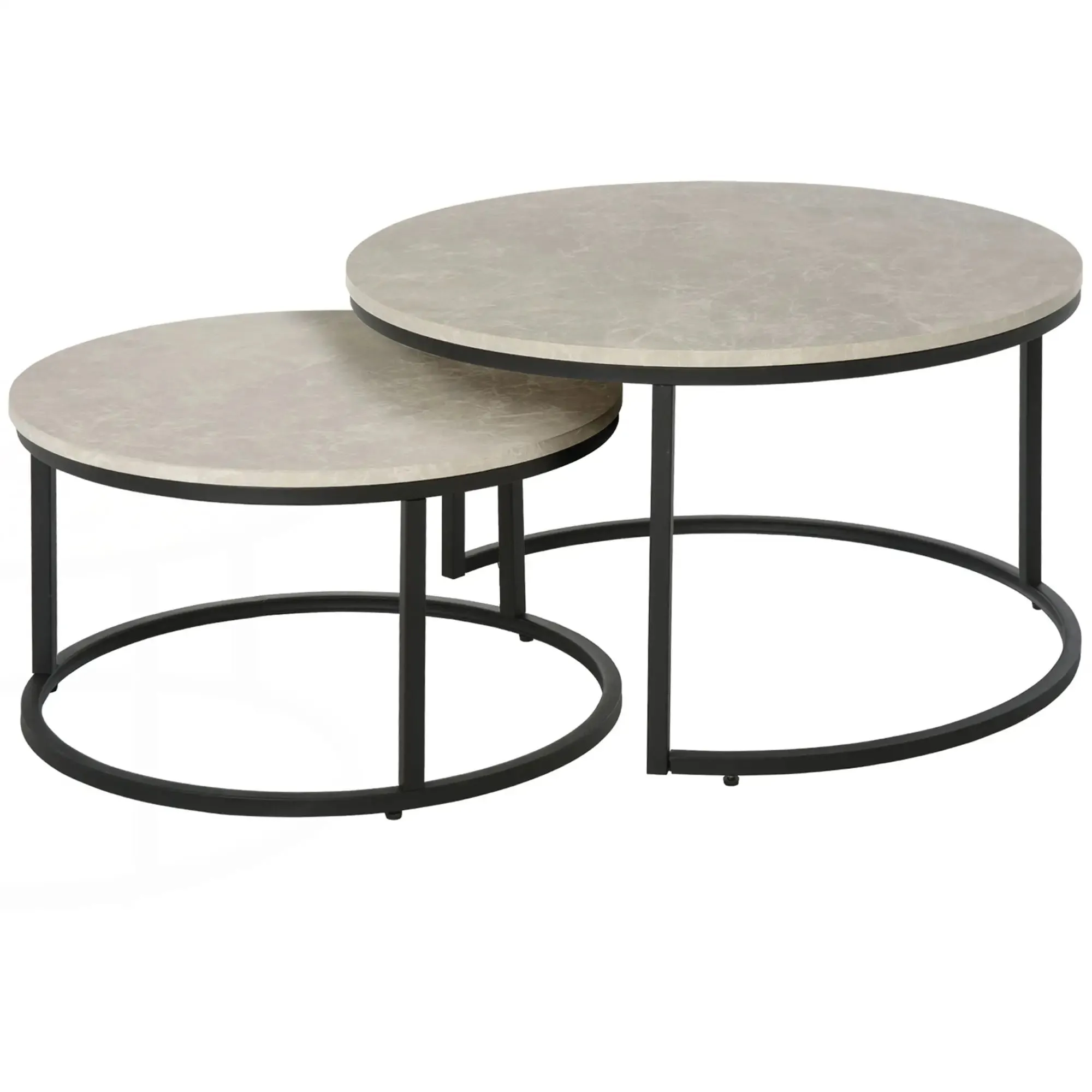 Modern Nesting Coffee Tables (Set of 2) - Available in 3 Colours