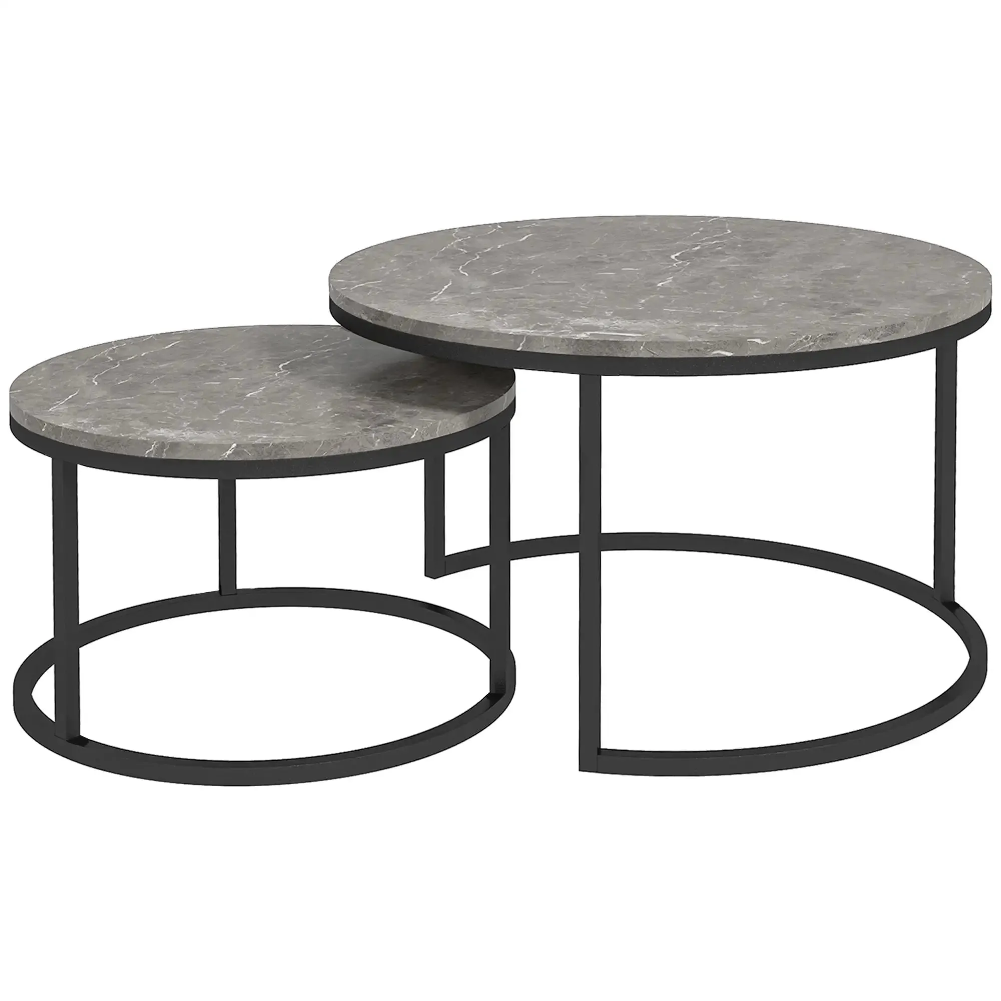 Modern Nesting Coffee Tables (Set of 2) - Available in 3 Colours