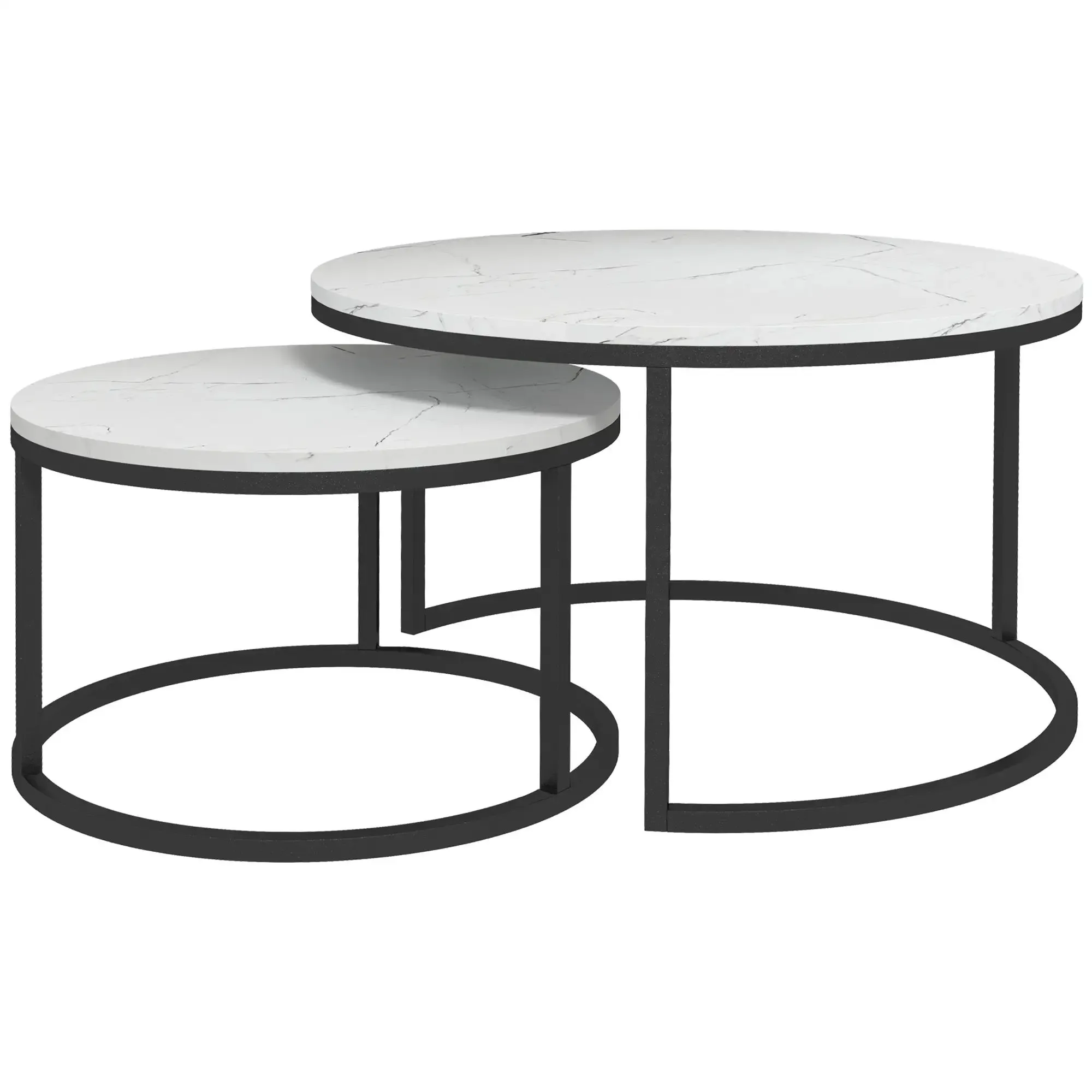 Modern Nesting Coffee Tables (Set of 2) - Available in 3 Colours