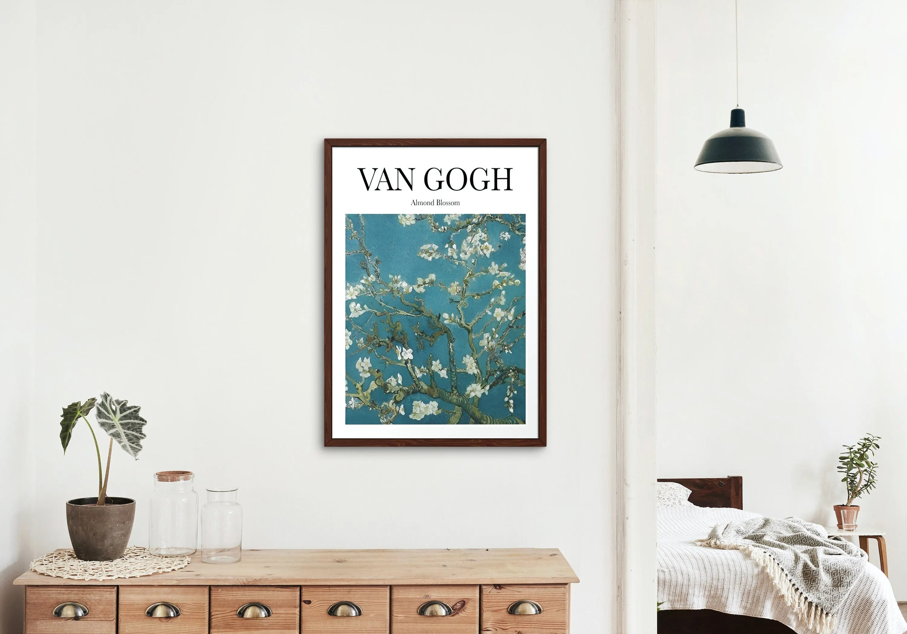 Monet Van Gogh Set Of 2 PRINTABLE ART, Museum Poster Prints, Almond Blossom Water Lilies, Monet Exhibition Poster, Van Gogh Print, Botanical Wall Art