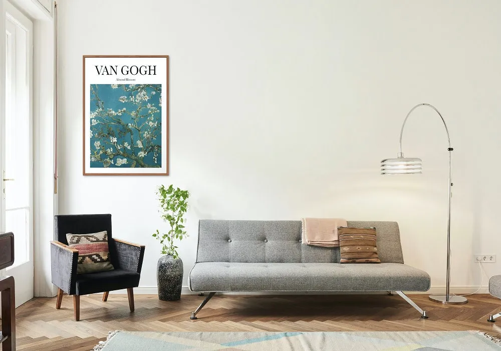 Monet Van Gogh Set Of 2 PRINTABLE ART, Museum Poster Prints, Almond Blossom Water Lilies, Monet Exhibition Poster, Van Gogh Print, Botanical Wall Art