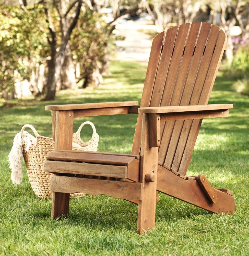 Monterey Natural Folding Adirondack Chair