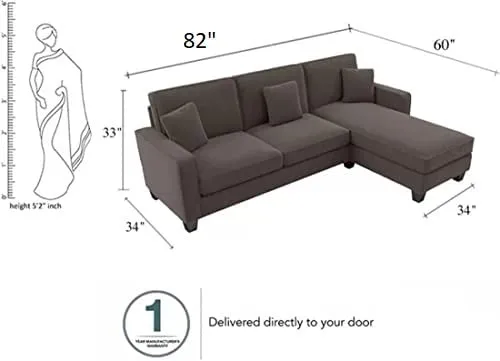 Moscow 4 Seater Mini L Shape Fabric Sofa For Living Room