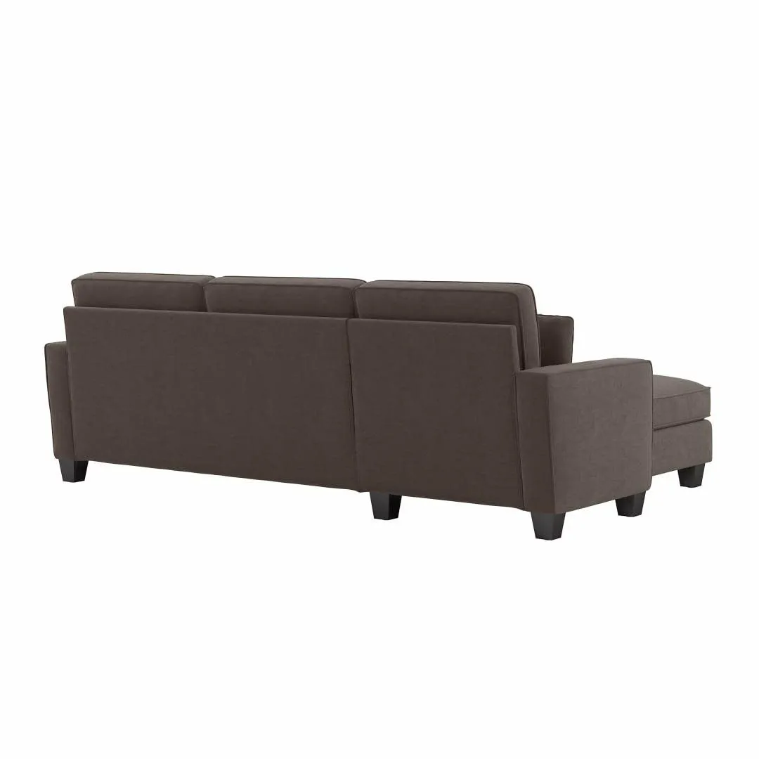 Moscow 4 Seater Mini L Shape Fabric Sofa For Living Room