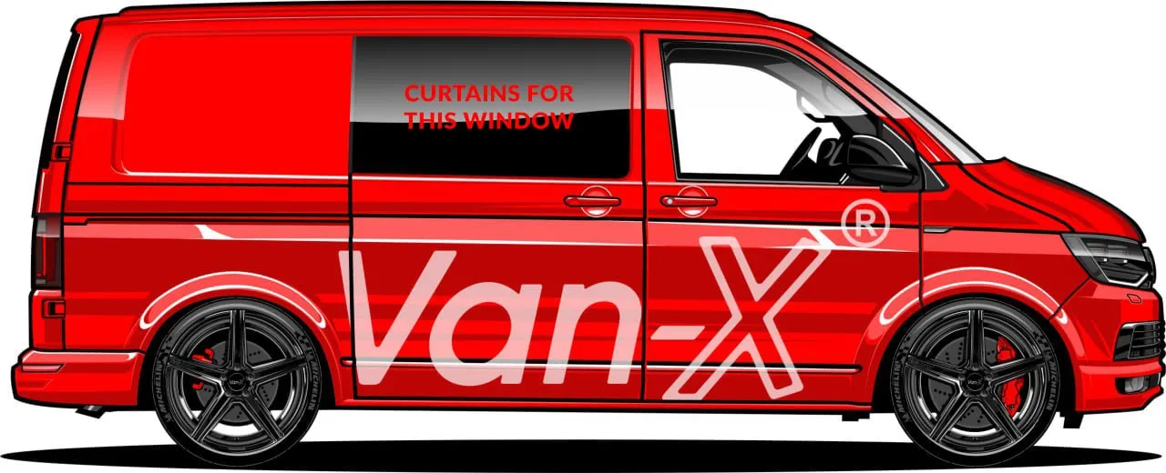 New Vauxhall Vivaro Premuim Window Curtains - Black/Black - CREATE YOUR OWN BUNDLE! Van-X