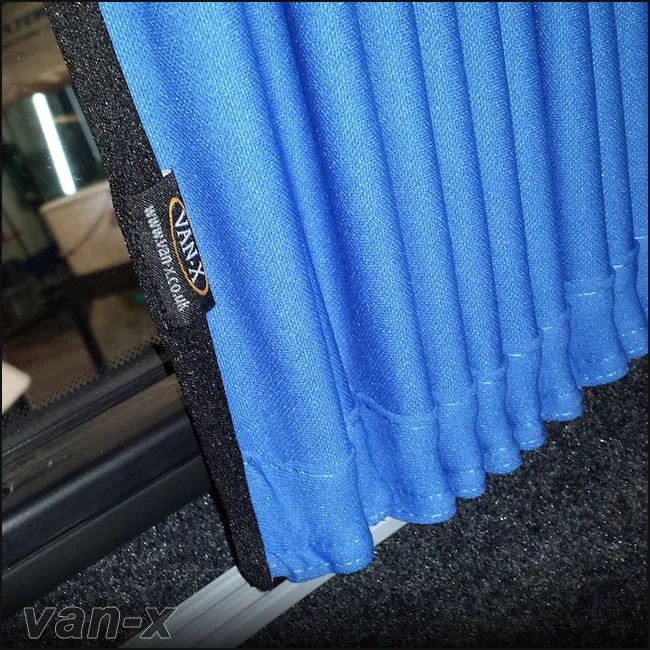 New Vauxhall Vivaro Premuim Window Curtains - Black/Blue - CREATE YOUR OWN BUNDLE! Van-X