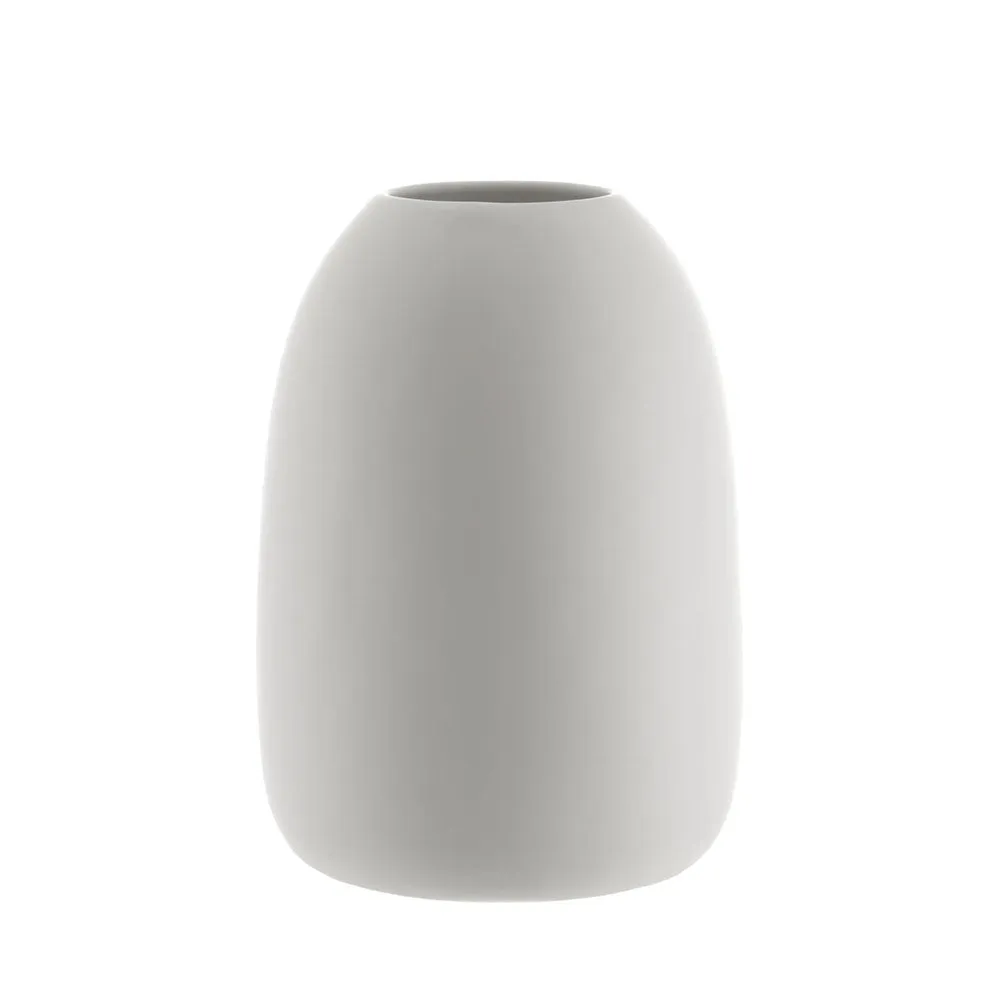 Organic Ceramic Vase Tall White 18x25cm