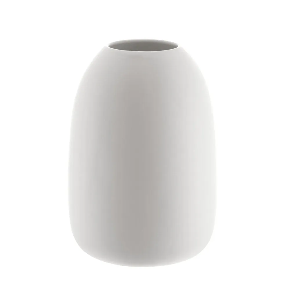 Organic Ceramic Vase Tall White 18x25cm