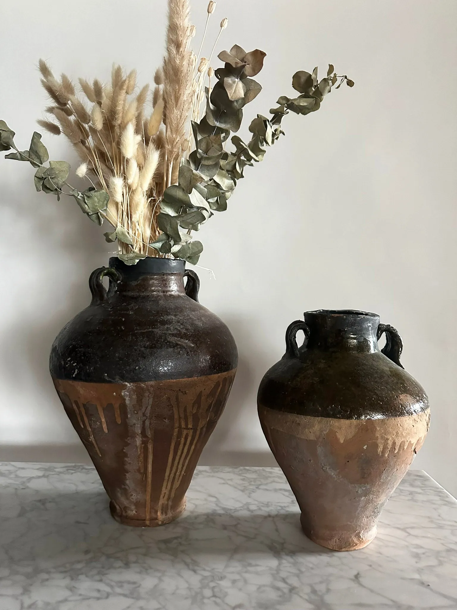 Pair of Rustic Vintage Pots