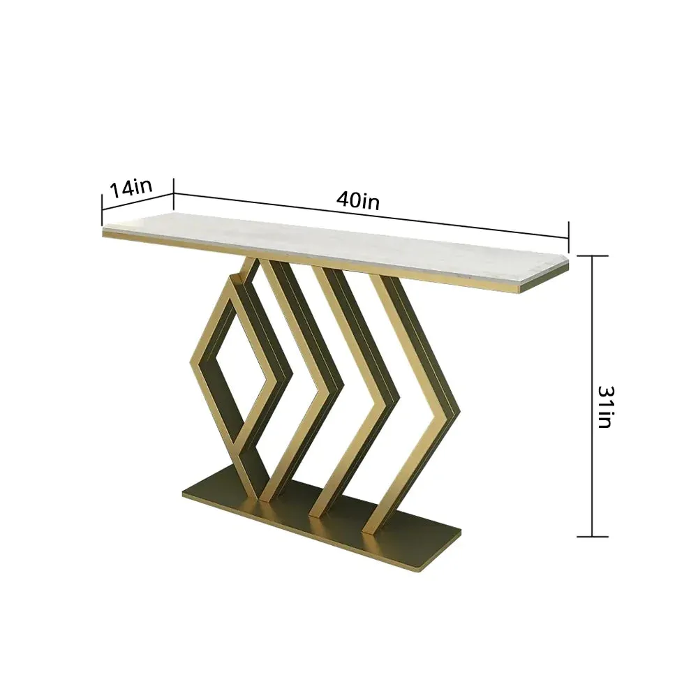 Pasco Golden Console Table - Stainless Steel